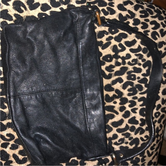 banana republic black Lamb leather small bag outside excellent - Picture 5 of 5